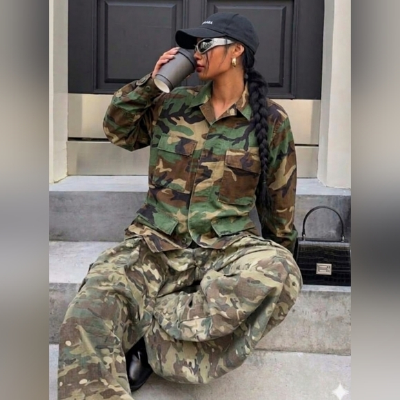 Authentic Military Camouflage Jacket Mens Size XS Women's Size S - Picture 8 of 12